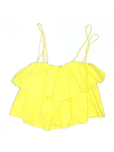 Pre-owned Alice And Olivia Alice + Olivia Swimsuit Top Yellow Swimwear