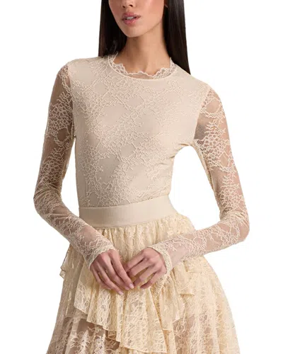 Alice And Olivia Alice + Olivia Taeyn Bodysuit In Neutral