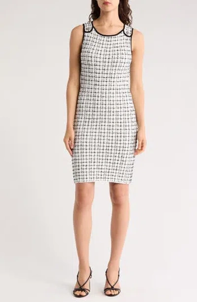Alice And Olivia Talulah Embellished Tweed Mini Dress In White