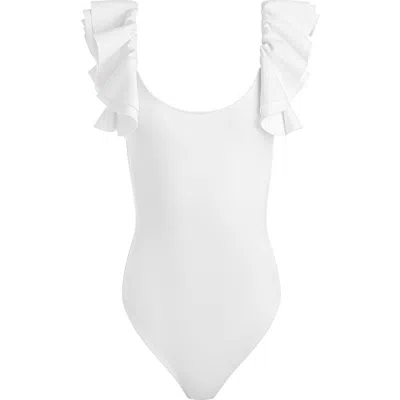Alice And Olivia Alice + Olivia Tawny Ruffle Sleeve Bodysuit
