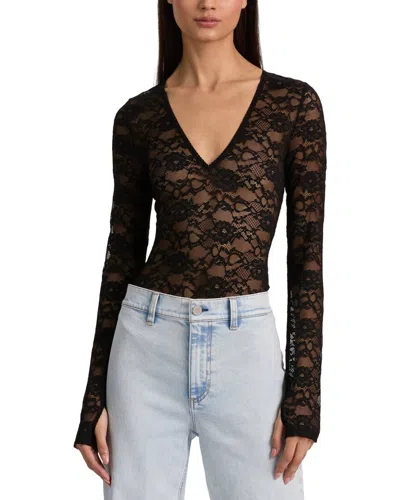 Alice And Olivia Alice + Olivia Teagan Bodysuit In Black