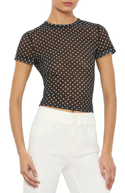 ALICE AND OLIVIA ALICE + OLIVIA TESS PRINT MESH TOP