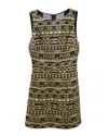 Alice And Olivia Alice + Olivia Tribal Print Strapless Dress In Gold Acrylic In Gold
