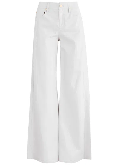 ALICE AND OLIVIA ALICE + OLIVIA TRISH CROCODILE-EFFECT FAUX LEATHER TROUSERS