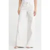 Alice And Olivia Amazing Low Rise Baggy Jeans In Off White In White