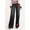 Alice And Olivia Alice + Olivia Trish Ultra Low Rise Baggy Jeans In Black