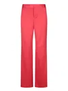 Alice And Olivia Calvin Wide Leg Trouser In Red