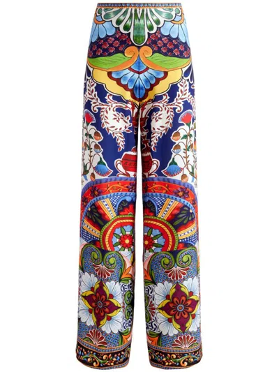 ALICE AND OLIVIA ALICE + OLIVIA ATHENA PRINTED TROUSERS