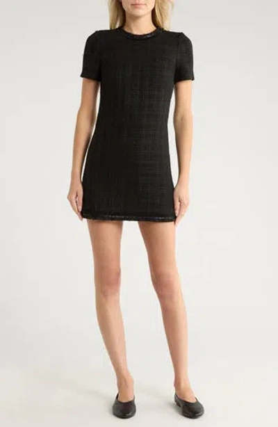 Alice And Olivia Alice + Olivia Tweed Minidress In Black