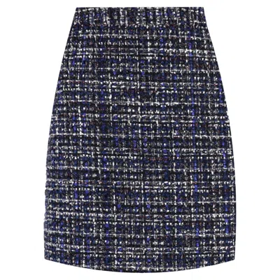 Pre-owned Alice And Olivia Alice + Olivia Tweed Skirt In Black