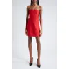 Alice And Olivia Alice + Olivia Velia Floral Brocade Strapless Minidress In Perfect Ruby