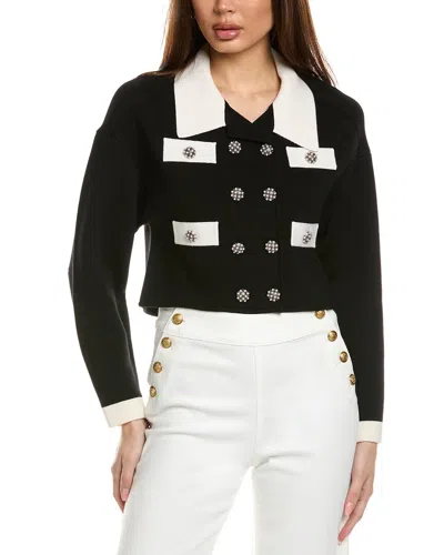 ALICE AND OLIVIA ALICE + OLIVIA VERDELL WOOL-BLEND SWEATER JACKET