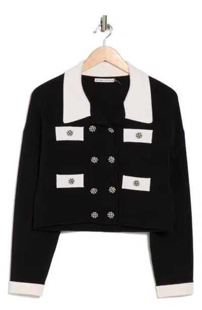 Alice And Olivia Alice + Olivia Verdell Wool Blend Sweater Jacket In Multi
