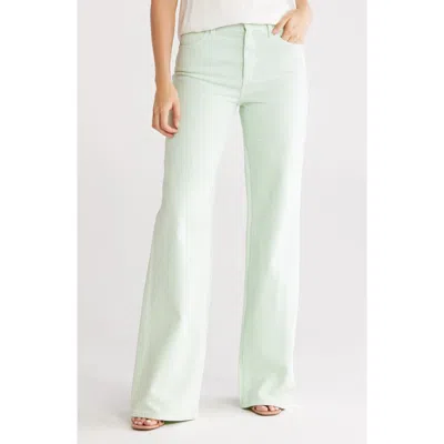 Alice And Olivia Alice + Olivia Weezy High Waist Wide Leg Jeans In Green