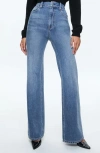 Alice And Olivia Weezy Full Length Jeans In Avery Blue