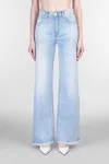 Alice And Olivia Weezy Jeans In Blue Cotton