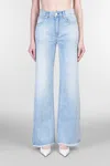 Alice And Olivia Weezy Jeans In Blue Cotton