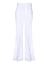 ALICE AND OLIVIA WHITE DYLAN CREPE TROUSERS