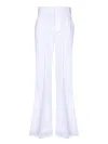 Alice And Olivia Dylan High Waist Wide Leg Pants In Ecru Vegan Leather In White
