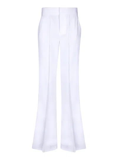 Alice And Olivia White Dylan Crepe Trousers