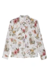 Alice And Olivia Alice + Olivia Printed Silk Shirt