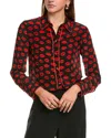 Alice And Olivia Willa Printed Silk Crepe De Chine Shirt