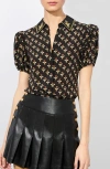 Alice And Olivia Willa Blouse In Queen Bee