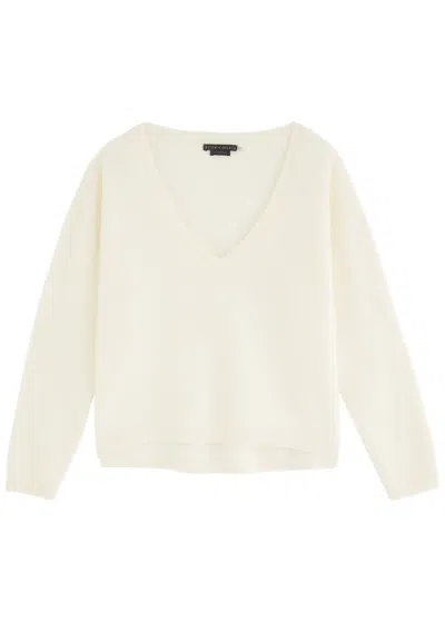 Alice And Olivia Alice + Olivia Williams Brushed Cashmere-blend Jumper In Ecru