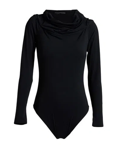 Alice And Olivia Alice + Olivia Woman Bodysuit Black Size S Nylon, Elastane