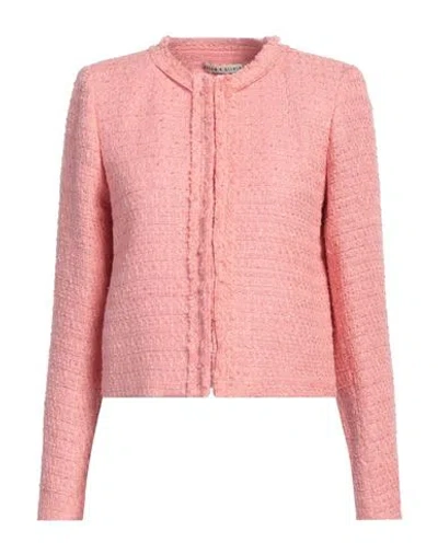 Alice And Olivia Alice + Olivia Woman Jacket Pink Size L Acrylic, Polyester, Cotton