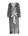 Alice And Olivia Alice + Olivia Woman Midi Dress Lead Size 4 Polyester In Grey