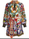 Alice And Olivia Alice + Olivia Sadie Printed Mini Dress In Multi
