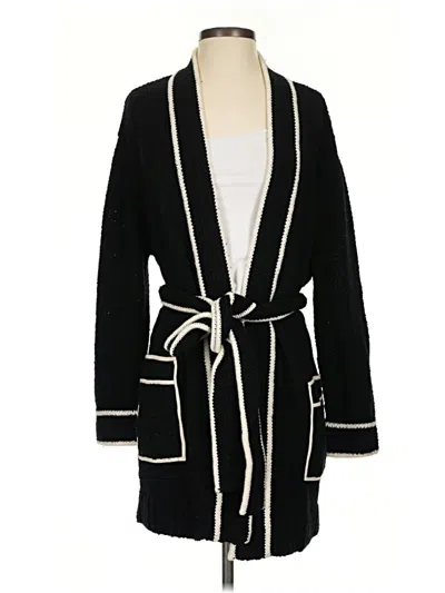 Pre-owned Alice And Olivia Alice + Olivia Wool Cardigan Sweater In Black