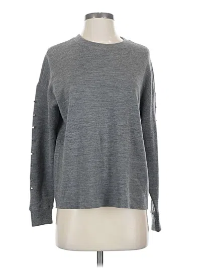 Pre-owned Alice And Olivia Alice + Olivia Wool Pullover Sweater In Gray