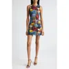 Alice And Olivia Wynell Mini Dress In Multi