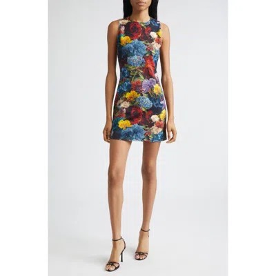 Alice And Olivia Alice + Olivia Wynell Floral Scuba Knit Minidress In Multi