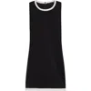 Alice And Olivia Wynell Scuba Mini Dress In Black/off White