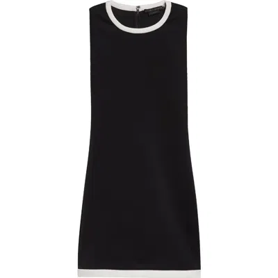 Alice And Olivia Alice + Olivia Wynell Sleeveless Sheath Dress In Black/off White