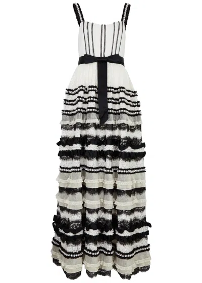 Alice And Olivia Alice + Olivia X Stacey Bendet Denita Lace Gown In White