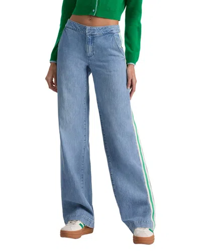 Alice And Olivia Alice + Olivia Xander Straight Leg Jean In Blue