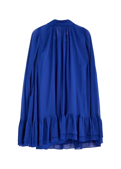 ALICE AND OLIVIA ALICE + OLIVIA ZENON CAPE-EFFECT CHIFFON MINI DRESS