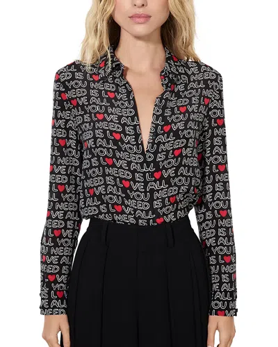 ALICE AND OLIVIA ALICE AND OLIVIA X THE BEATLES WILLA SILK SHIRT
