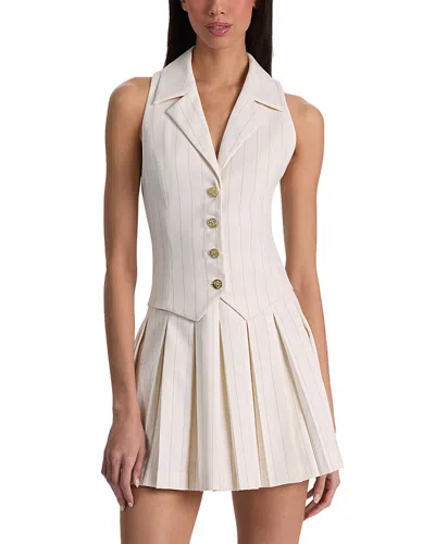 Alice And Olivia Alicia Vest Dress In Gray