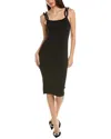Alice And Olivia Alina Chain Strap Midi Tank Dress In Black