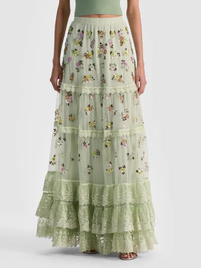 Alice And Olivia Allegra Embellished Maxi Skirt