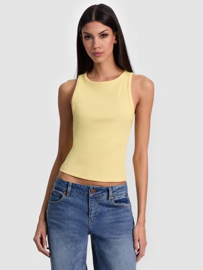 Alice And Olivia Allen Tank Top In Yellow