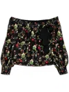 Alice And Olivia Alta Off The Shoulder Top In Black