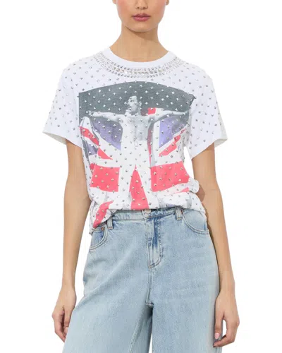 Alice And Olivia Alvera T-shirt In White