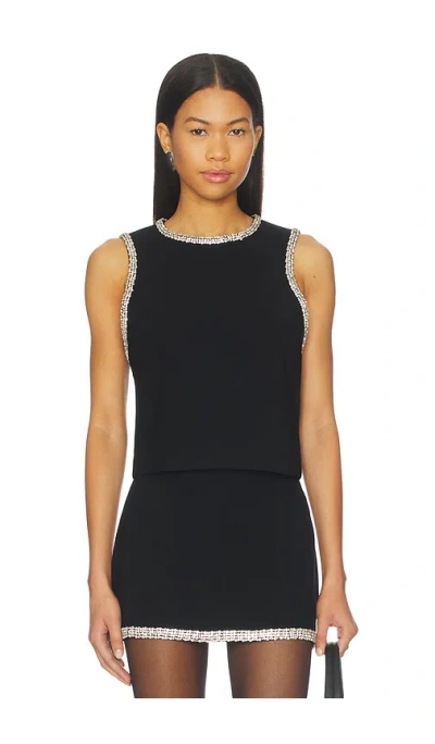 Alice And Olivia Amal Boxy Tank In Black