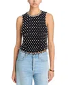 Alice And Olivia Amal Embellished Boxy Tank In Black